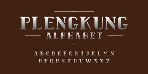 Classic typography serif font. Uppercase, lowercase, ligatures, ampersand, alternate, and number. Vector illustration word. Lettering Minimal Fashion Designs Romance Elegant.
