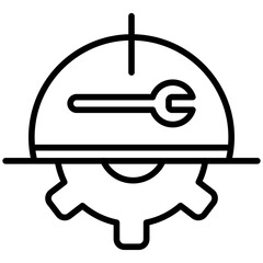 Labour Day Line Icon Style