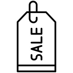 Sale Tag Line Icon Style