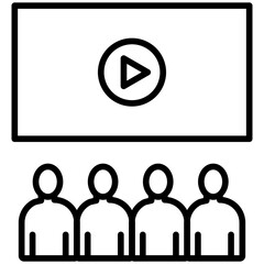 Cinema Line Icon Style