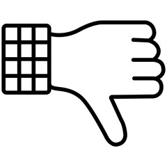 Dislike Line Icon Style