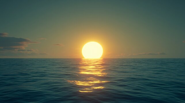 Sunset Over Ocean 