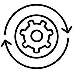 Optimization Line Icon Style