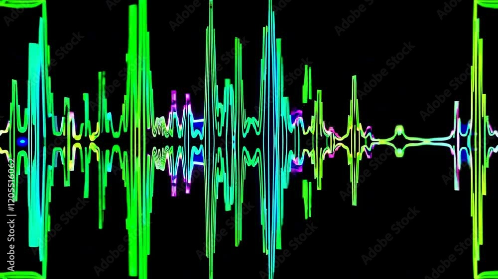 Poster colorful neon lights are intersecting and reflecting, creating a vibrant and energetic abstract desi