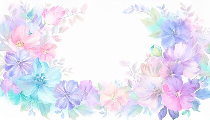 Obraz premium creative beautiful flowers frame isolated on a white background