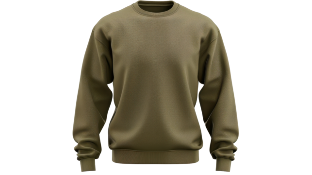 Brown sweater on transparent background
