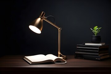 books and lamp
