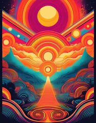 Obraz premium décor d'un drôle de voyage sur une autre planète, dessin ia science fiction