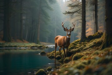 deer in the woods