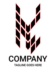 Fototapeta premium Capital K letter logo design. Pro, gamer, aesthetic, simple, minimalist, sport logo design. Suitable for t-shirts and so on.