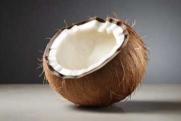 coconut on a white background