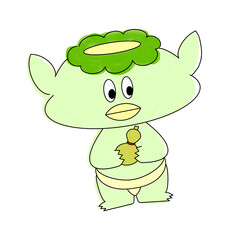 瓢箪を持つ河童