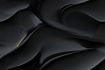 Fototapeta premium seamless pattern of black glossy waves