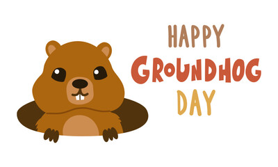 Flyers commemorating Groundhog Day or its associated events can use groundhog day vector graphics. design of flyers, celebratory materials.