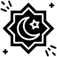  Islamic, Ornament Icon, Glyph style icon vector illustration, Suitable for website, mobile app, print, presentation, infographic and any other project.