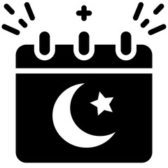  Calendar Icon, Glyph style icon vector illustration, Suitable for website, mobile app, print, presentation, infographic and any other project.