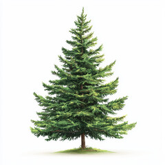 Fototapeta premium detailed illustration of fir tree with lush green foliage