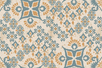 Motifs African boho Ikat floral paisley embroidery background.geometric ethnic oriental pattern traditional.Aztec-style abstract vector illustration. Design for texture, fabric, clothing, decoration