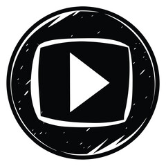 black and white button with arrow