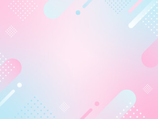 春　ピンク　水色　ポップ 　グラデーション背景	
