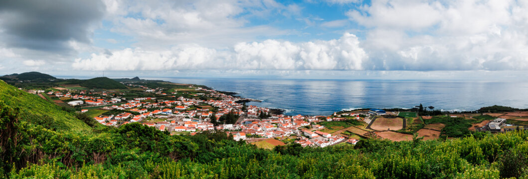 Landscapes at Graciosa Island, Azores travel destination, Portugal.