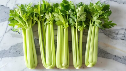 Crunchy celery, ideal for snacking, adding to soups, or as a flavorful side.
