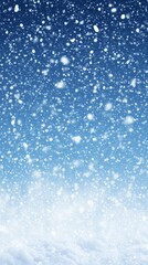 Obraz premium Falling Snow Winter Background Blue Sky Snowflakes