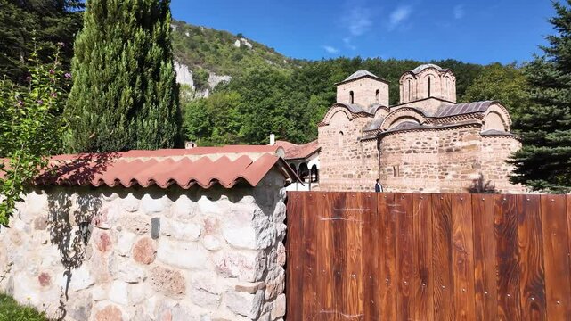 Amazing view of Medieval Poganovo Monastery of St. John Theologian, Serbia