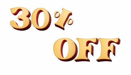 30% off 3d gold, golden 3d 30% off