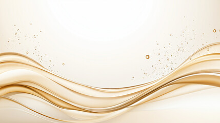 Obraz premium Golden aura waves flowing with elegance and bubbles