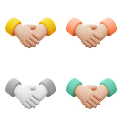3D illustration of two hand gestures