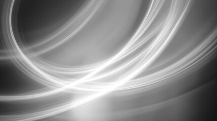 Abstract Gray White Swirling Light Lines Background
