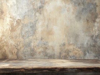 A textured wall with a rustic wooden surface, ideal for photography or display purposes.