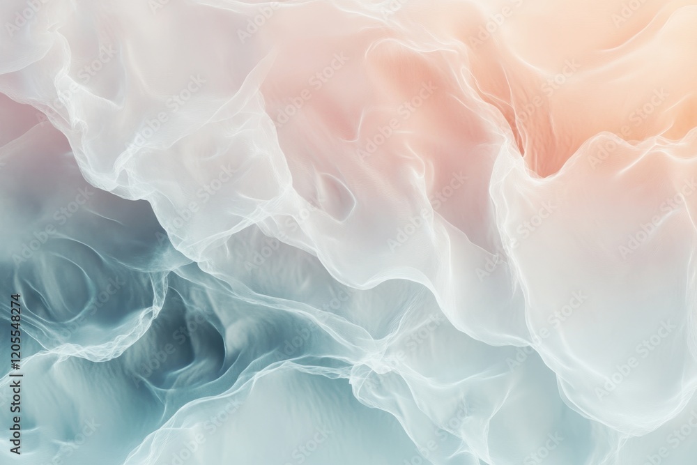 Poster abstract digital background showcasing soft flowing patterns in pastel colors