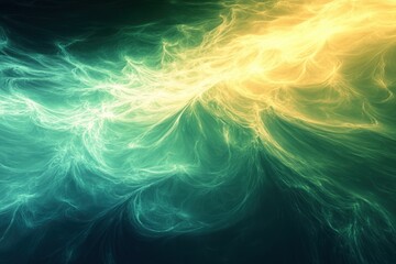 Obraz premium Colorful abstract design with flowing textures in shades of blue and yellow