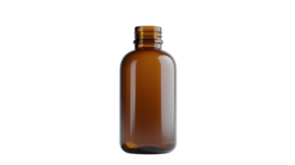 Vitamin supplement pile bottle on transparent background