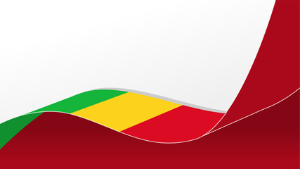 Waving flag of mali, for national day