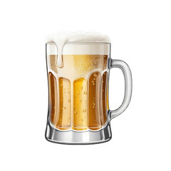 glass of beer with transparent background PNG and JPEG image