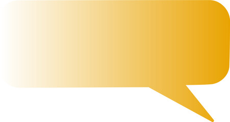 Speech bubbles with golden yellow gradient. The minimalistic design makes them ideal for modern infographics, presentations, or stock graphics representing communication, conversation, or messaging 