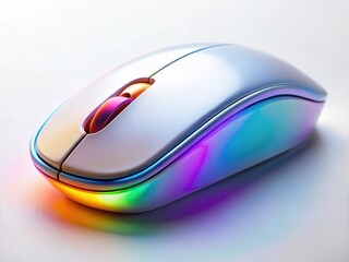 Close-up Computer Mouse Held, Bright, Sharp Colors, Detailed Lighting