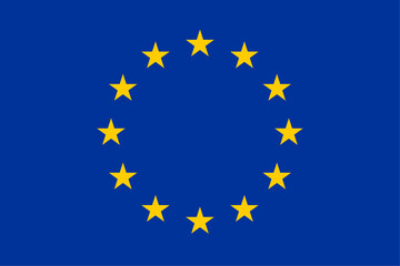 Europe flag original color and proportions
