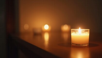 Soft light of a candle tribute to cancer survivors and those lost.