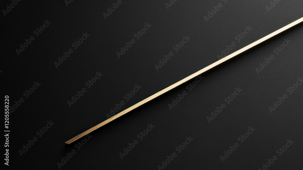 Poster minimalist black background with a diagonal gold line, offering elegant simplicity for design projec
