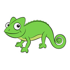 green chameleon cartoon