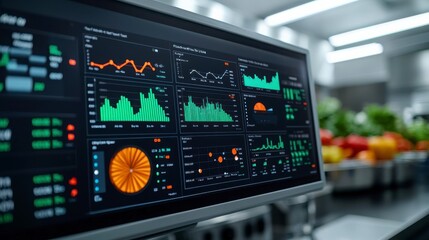Digital Dashboard Displaying Analytics Visuals and Data Insights