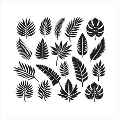 set of leaves vector