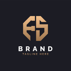 Obraz premium FS Logo Design. Modern, Minimal, Elegant and Luxury FS Logo. Alphabet Letter FS Logo Design for Brand Corporate Business Identity.