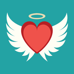  valentine heart with wings