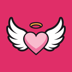  valentine heart with wings