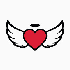  valentine heart with wings